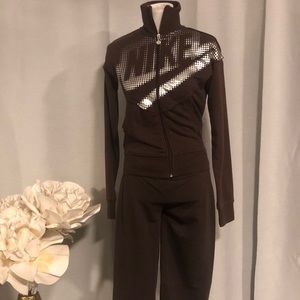 Brown Nike Tracksuit